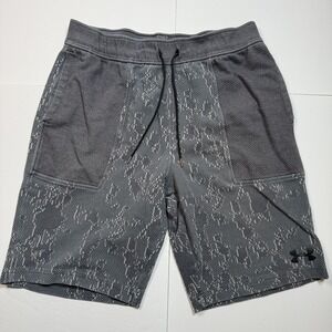 Under Armour Shorts Mens Large Gray snake Fitted Athletic Training Gym Workout